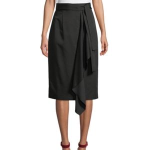 NWT - Tahari ASL Belted Draped-Front Skirt